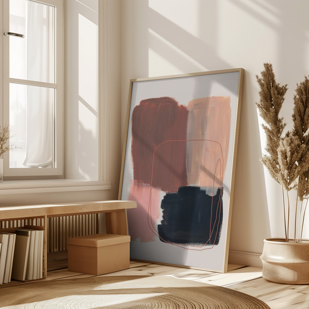 Abstract Brush Strokes Print