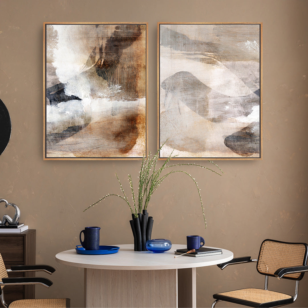 Layers Framed Canvas Set of 2