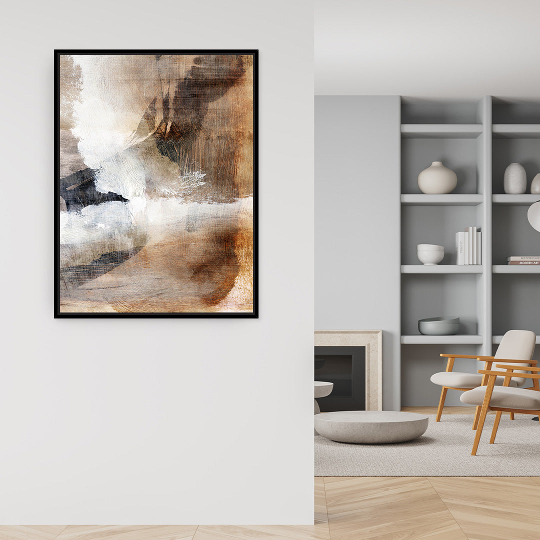 Layers 2 Framed Printed Canvas