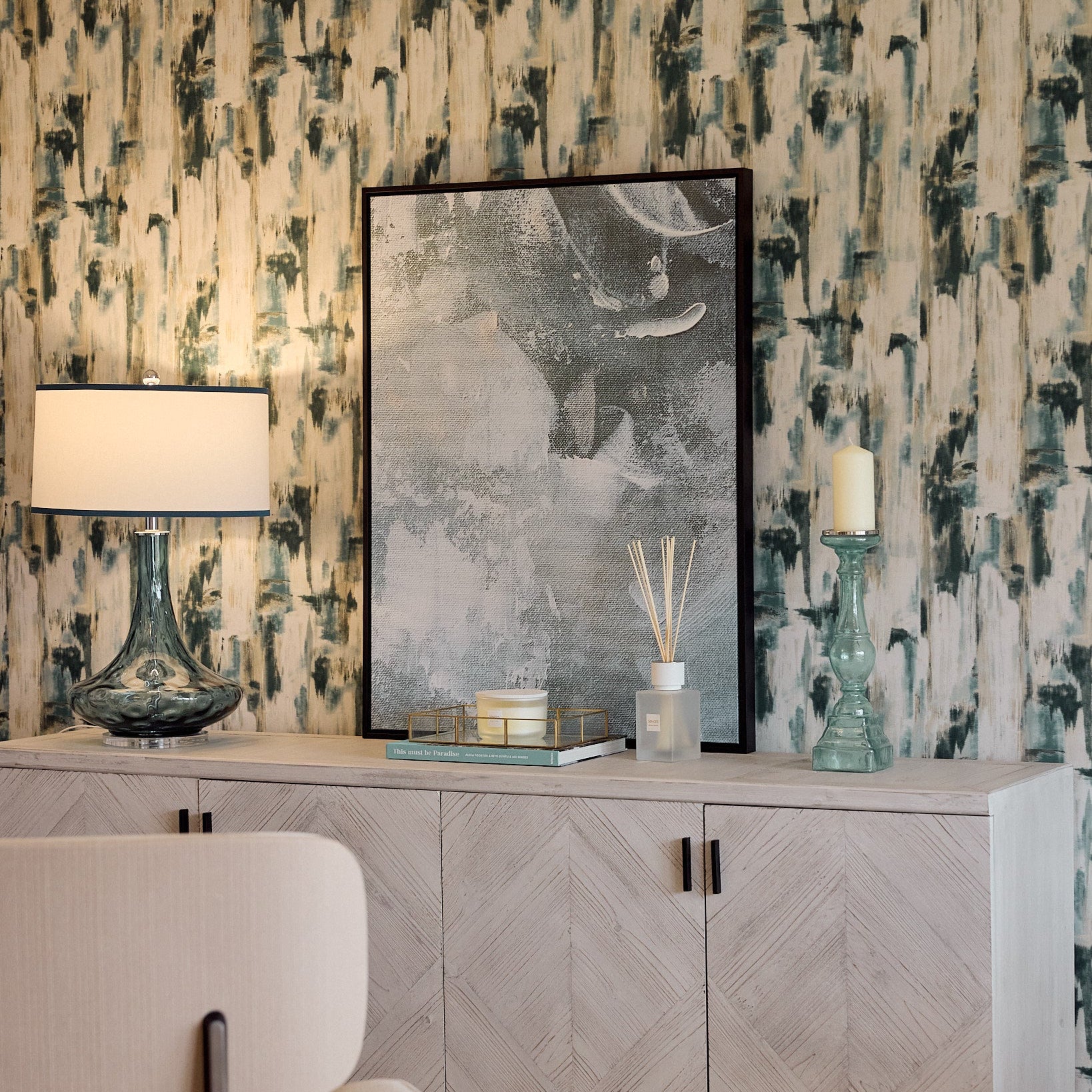 Emerald Acrylic Portrait Framed Printed Canvas