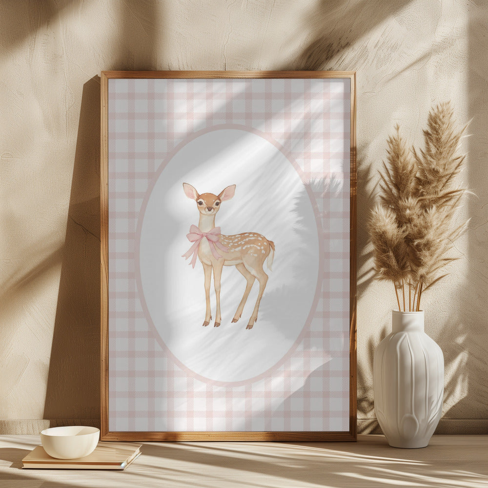 Deer Gingham Print
