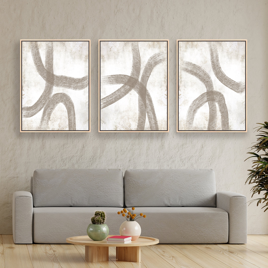 Myro Portrait Framed Canvas Set of 3 - Mala Art Co.