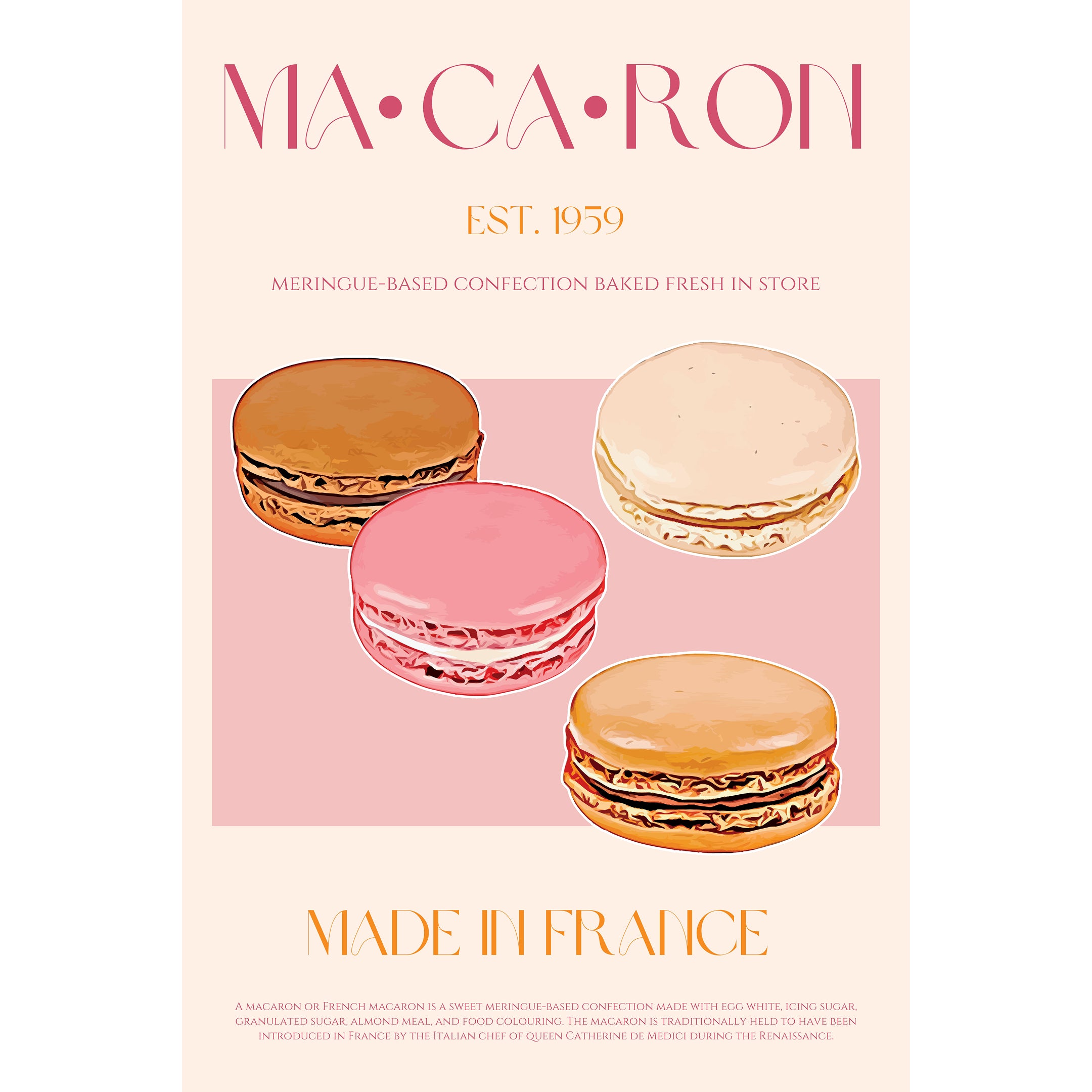 French Macaron Delight Print