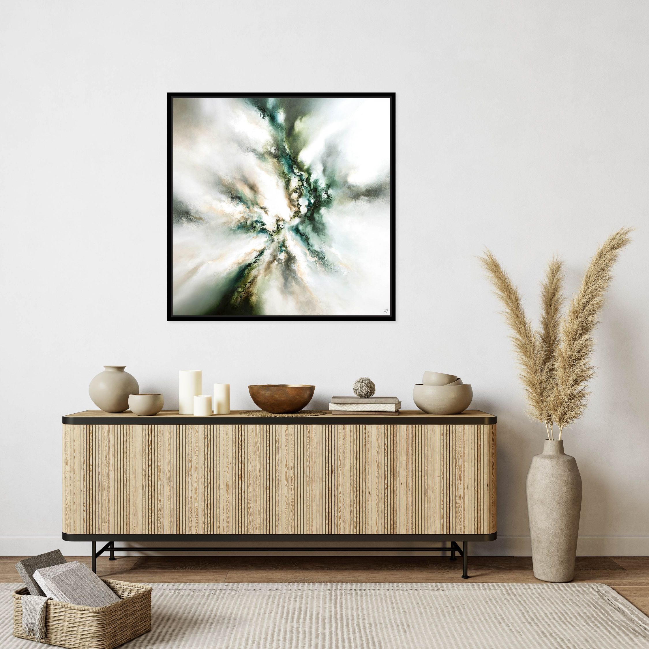 Majestic I Square Framed Printed Canvas - Mala Art Co.