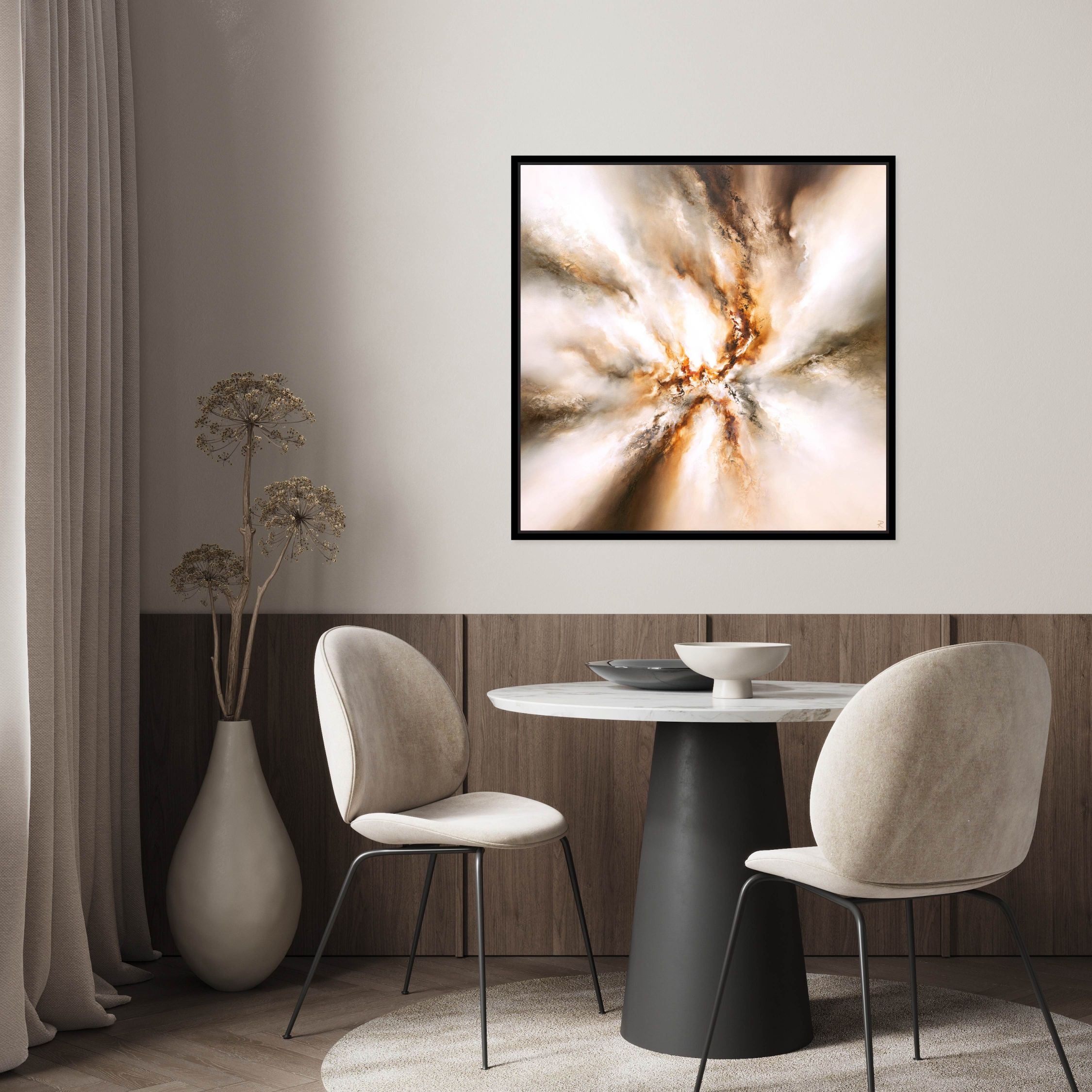 Origin I Square Framed Printed Canvas - Mala Art Co.