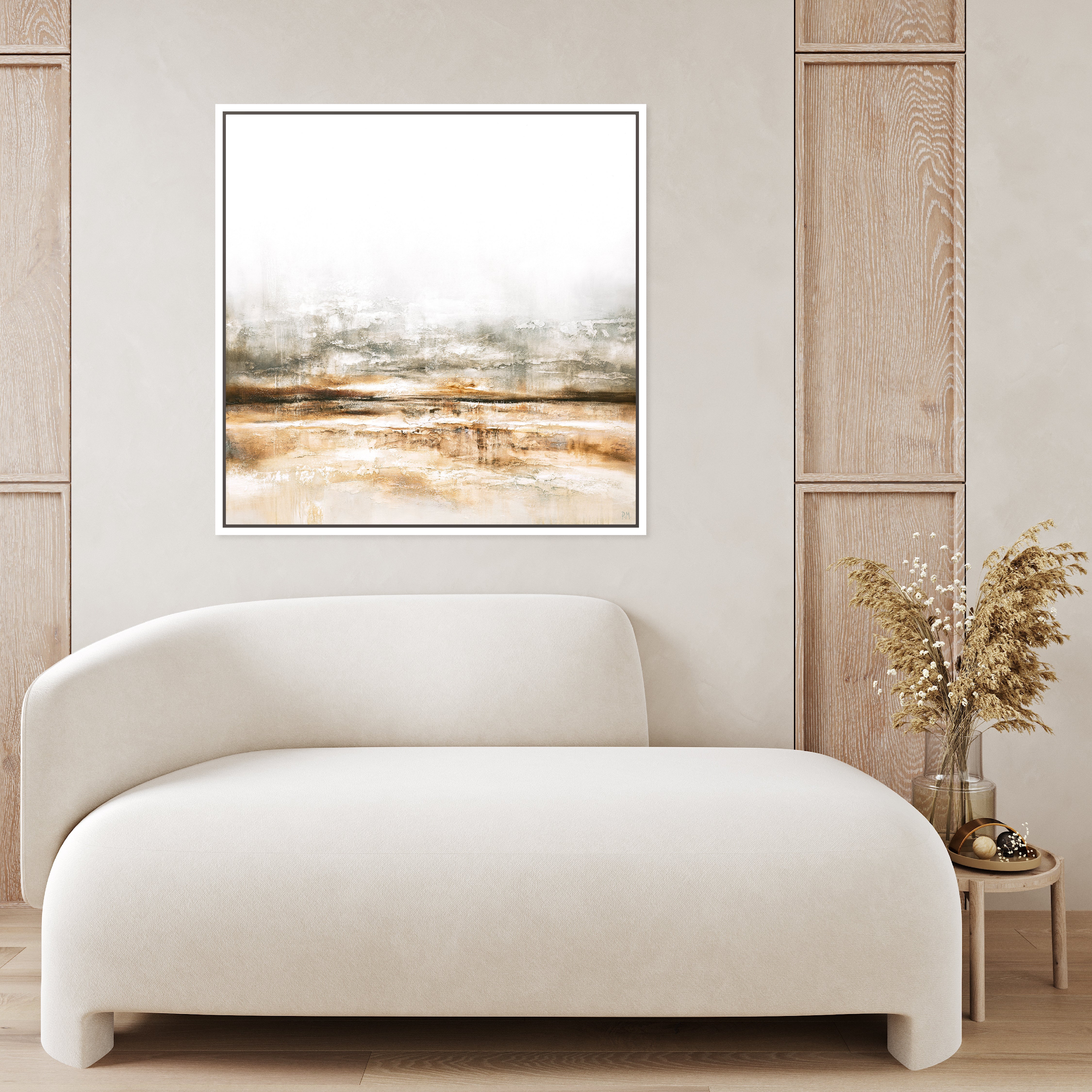 Embers Square Framed Printed Canvas - Mala Art Co.