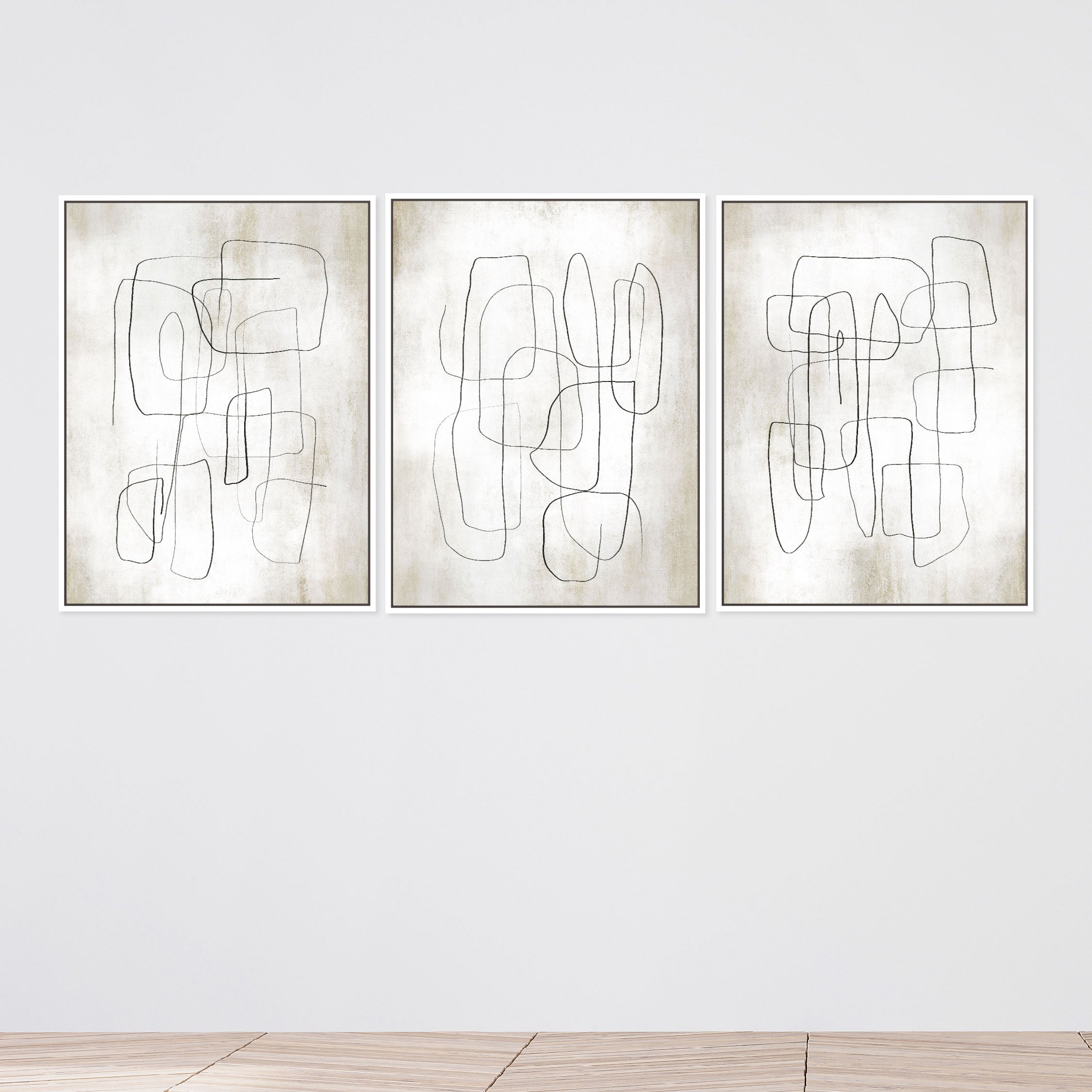 Fina Portrait Framed Canvas Set of 3 - Mala Art Co.