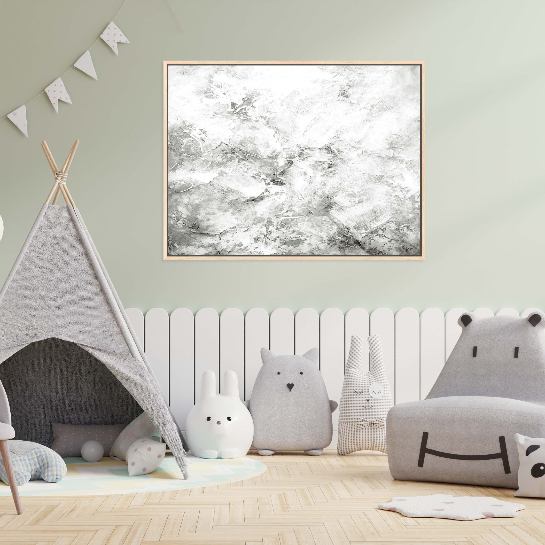 Luna Landscape Framed Printed Canvas - Mala Art Co.