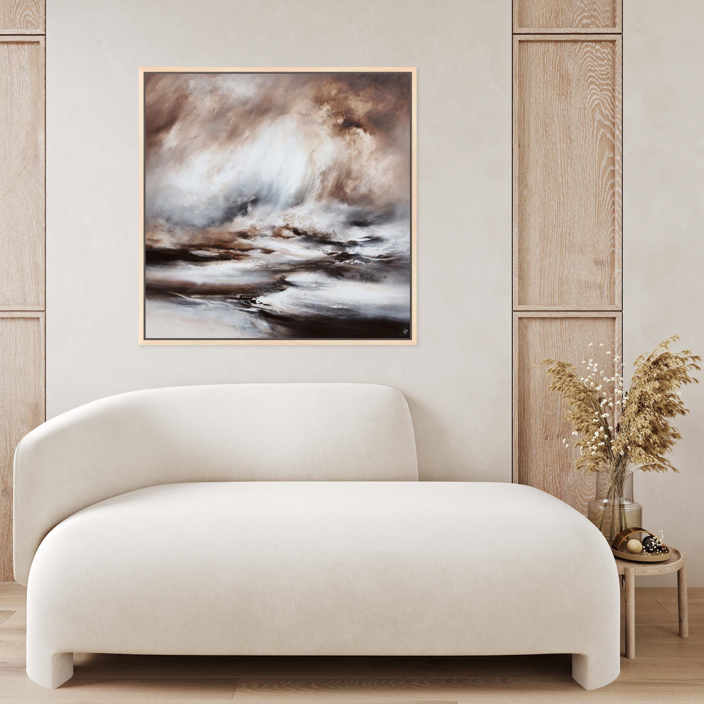 Elemental Square Framed Printed Canvas - Mala Art Co.