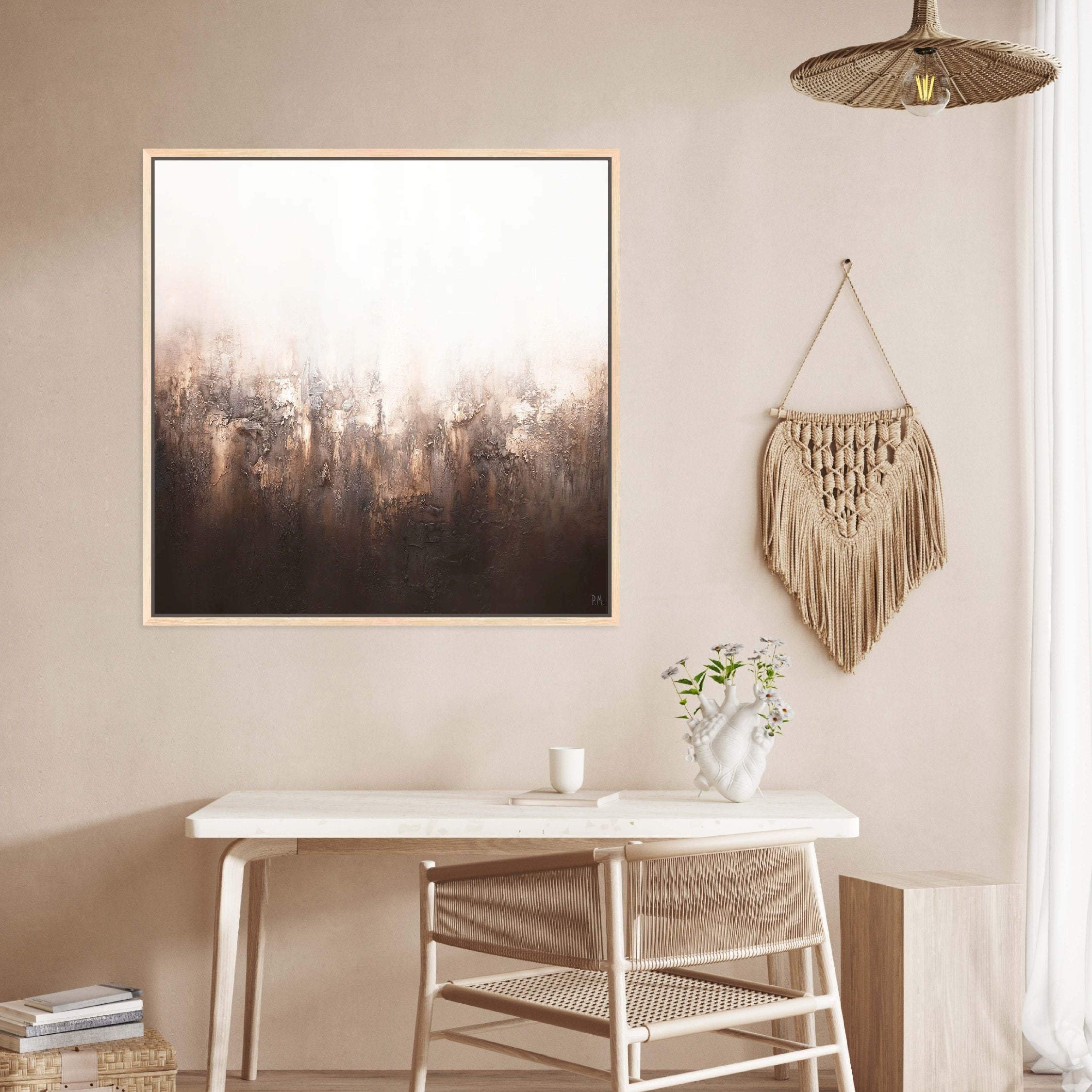 Rustica Square Framed Printed Canvas - Mala Art Co.