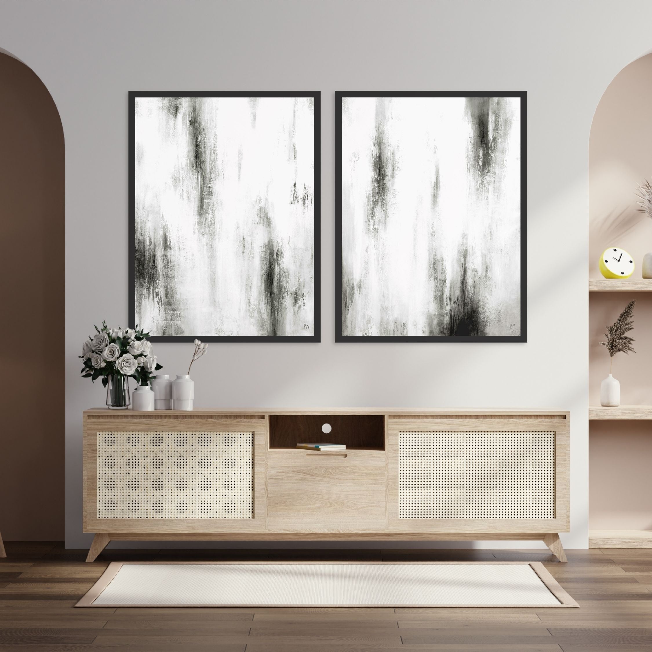 Manhattan Portrait Framed Canvas Set of 2 - Mala Art Co.