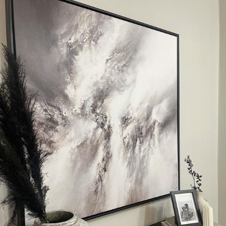 Fusion I Square Framed Printed Canvas - Mala Art Co.