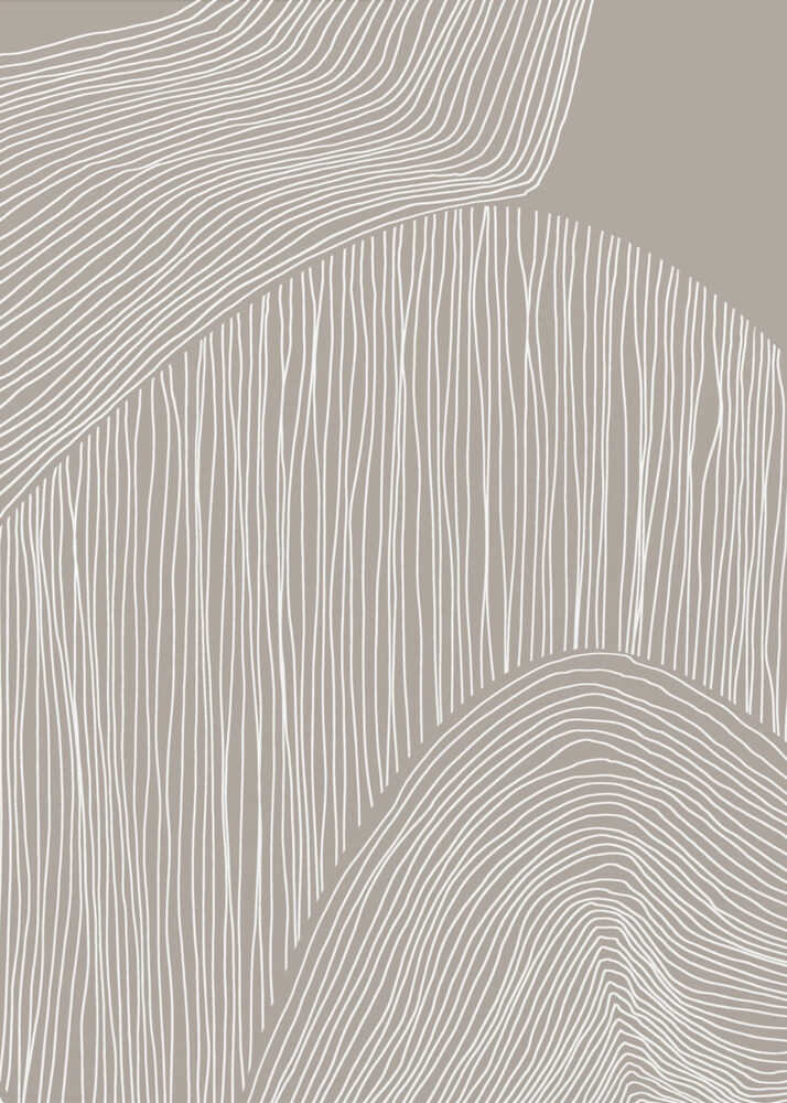 Flowing Contours 2 Portrait Framed Printed Canvas