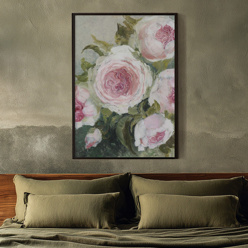 Freyia florals Portrait Framed Printed Canvas - Mala Art Co.