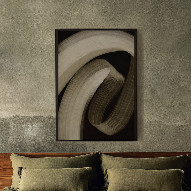 Curved Essence Portrait Framed Printed Canvas