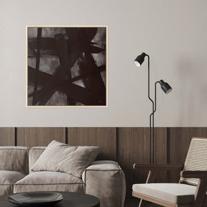 Noir II Square Framed Printed Canvas - Mala Art Co.