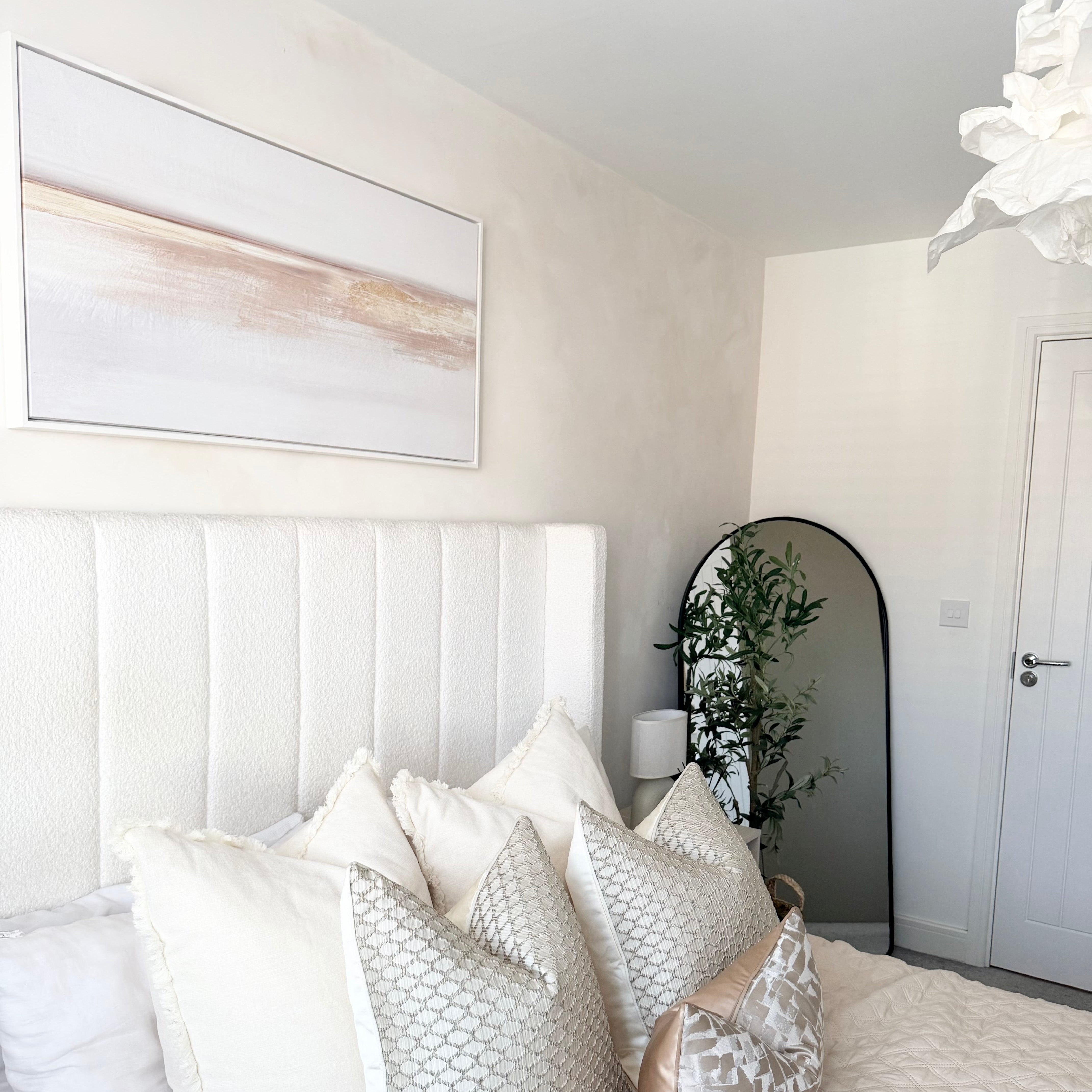 Gold Light Panoramic Framed Printed Canvas