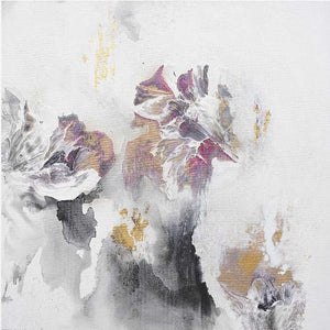 Floral Petals Abstract Square Framed Printed Canvas - Mala Art Co.